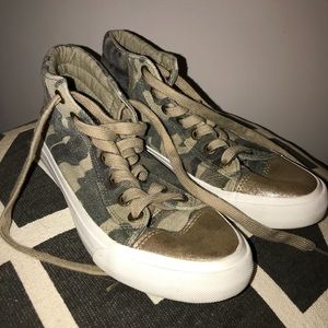 Camo Gold Toe Sneakers
